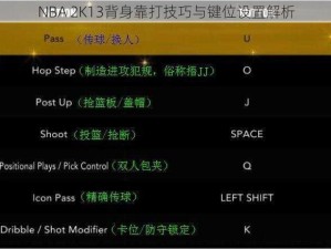 NBA 2K13背身靠打技巧与键位设置解析