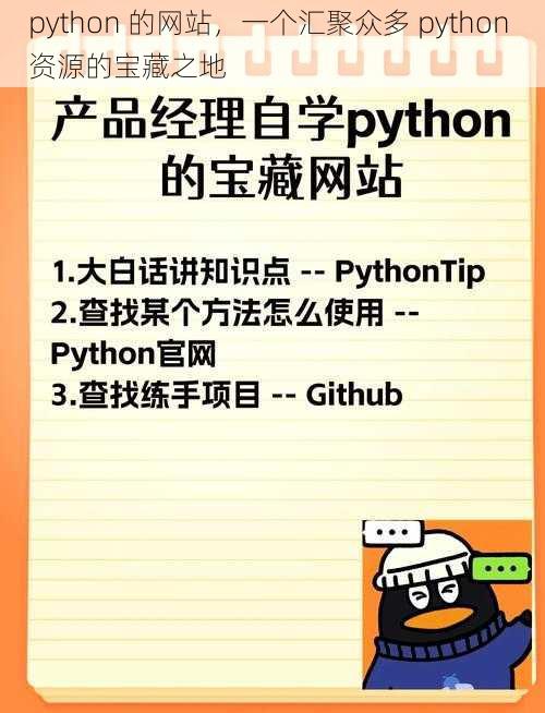 python 的网站，一个汇聚众多 python 资源的宝藏之地